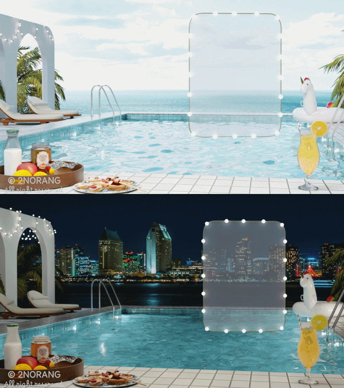 [방송 배경 화면] Clear Summer Pool