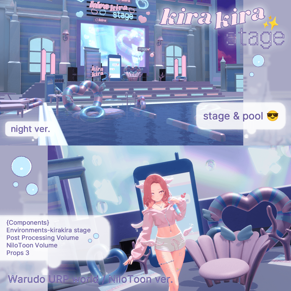  kirakira stage🎤🩵[Warudo URP World Pro] Nilo  썸네일 7