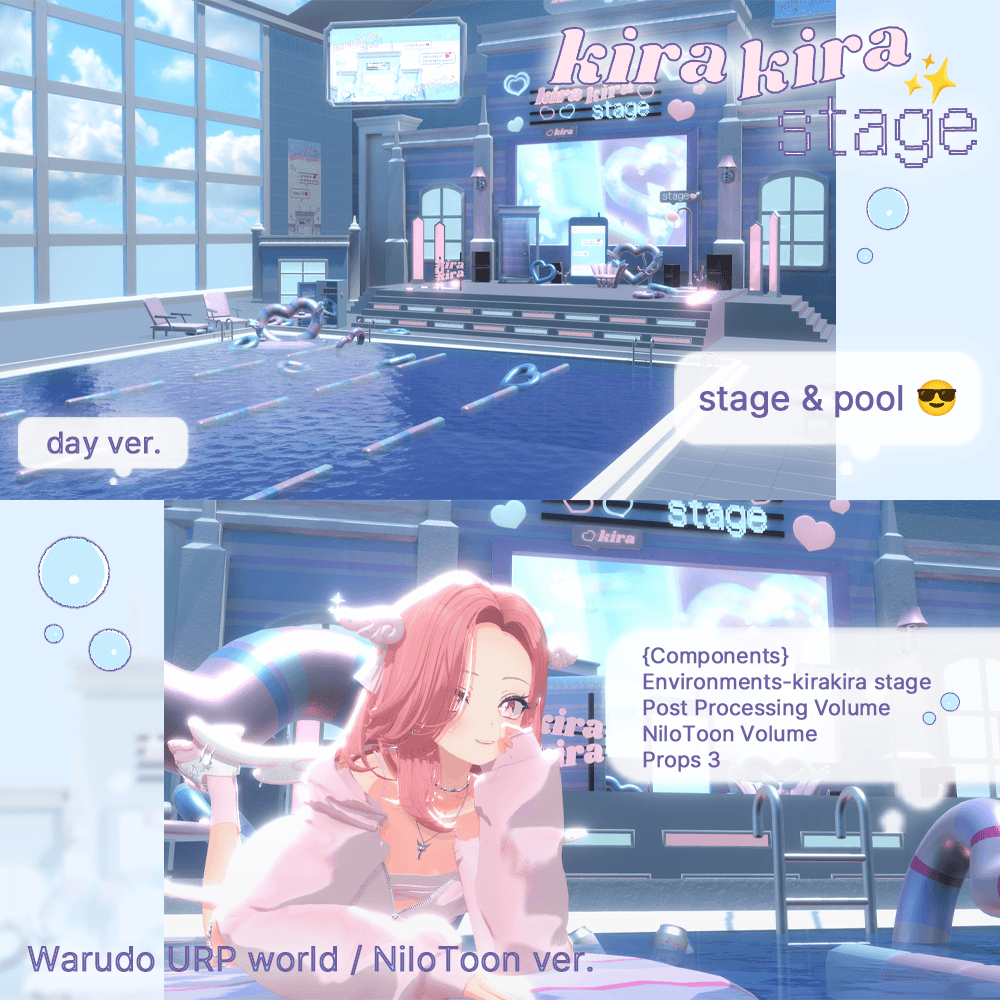  kirakira stage🎤🩵[Warudo URP World Pro] Nilo 