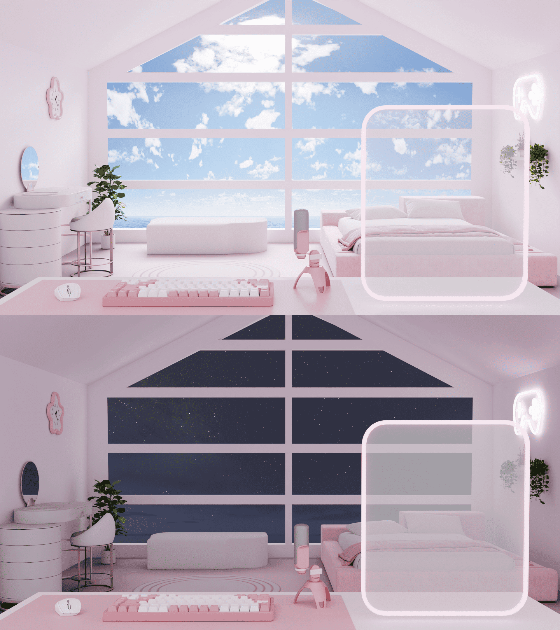 3D 방송 배경화면 - 파스텔룸 썸네일 6